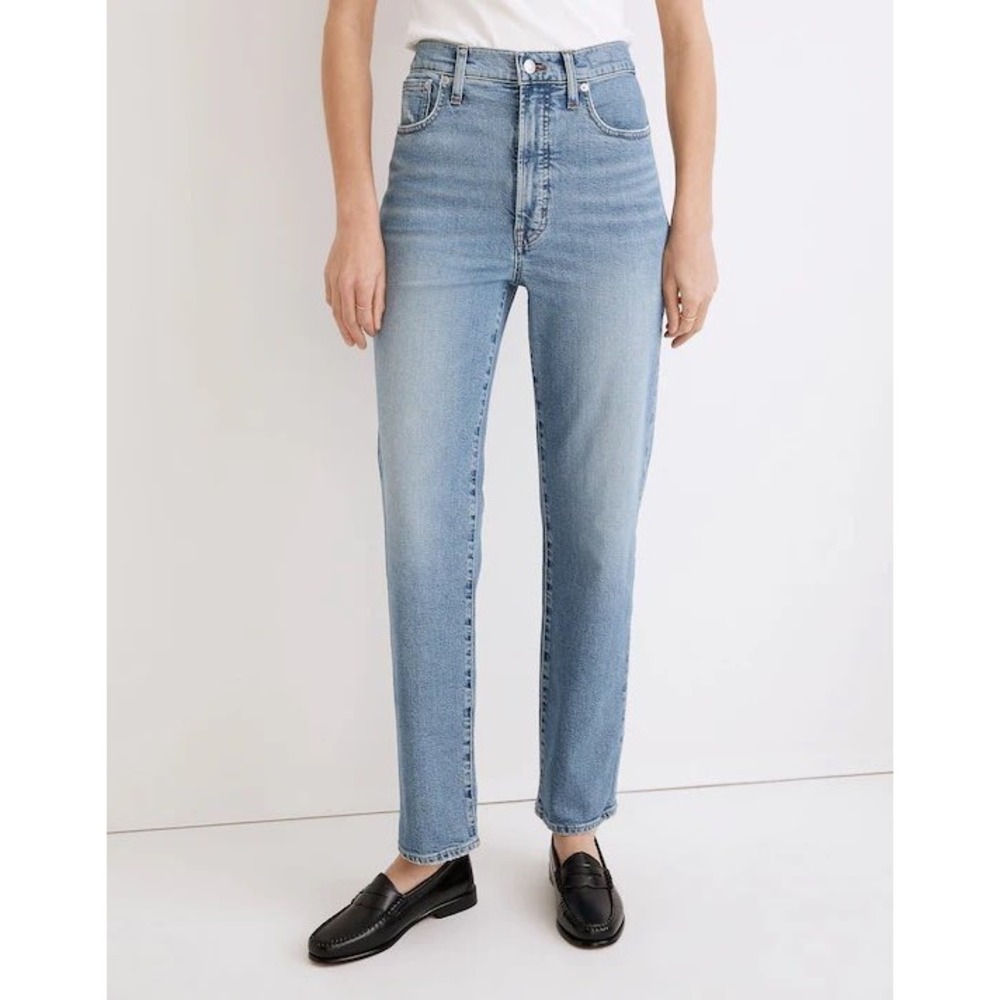 Madwell The Perfect Vintage Straight Jean Size 27 Blue High Rise Classic Denim